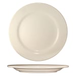 Roma 7-1/8in Plate, American White, Rolled Edge Stoneware